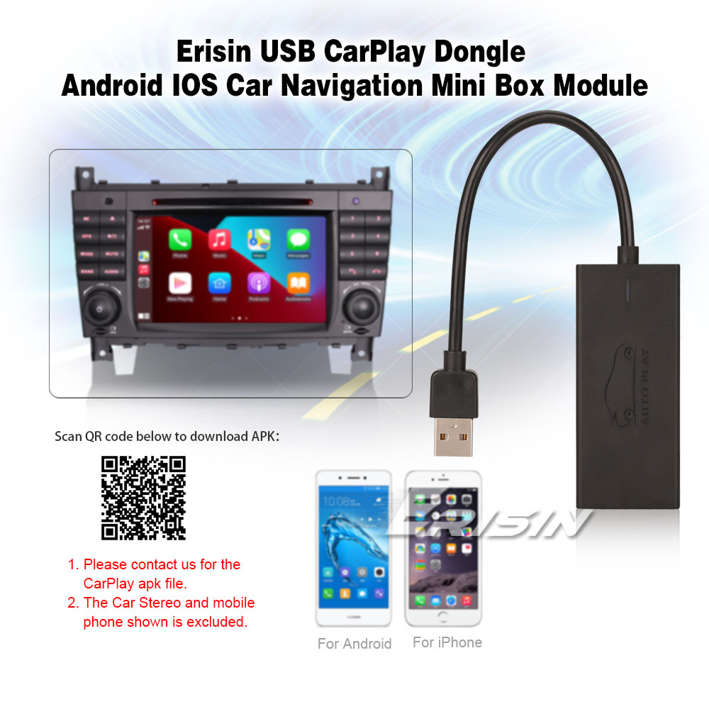 Adaptateur de Module Carplay Mini clé USB, avec Android Auto, lien  intelligent, Dongle Carplay pour Apple