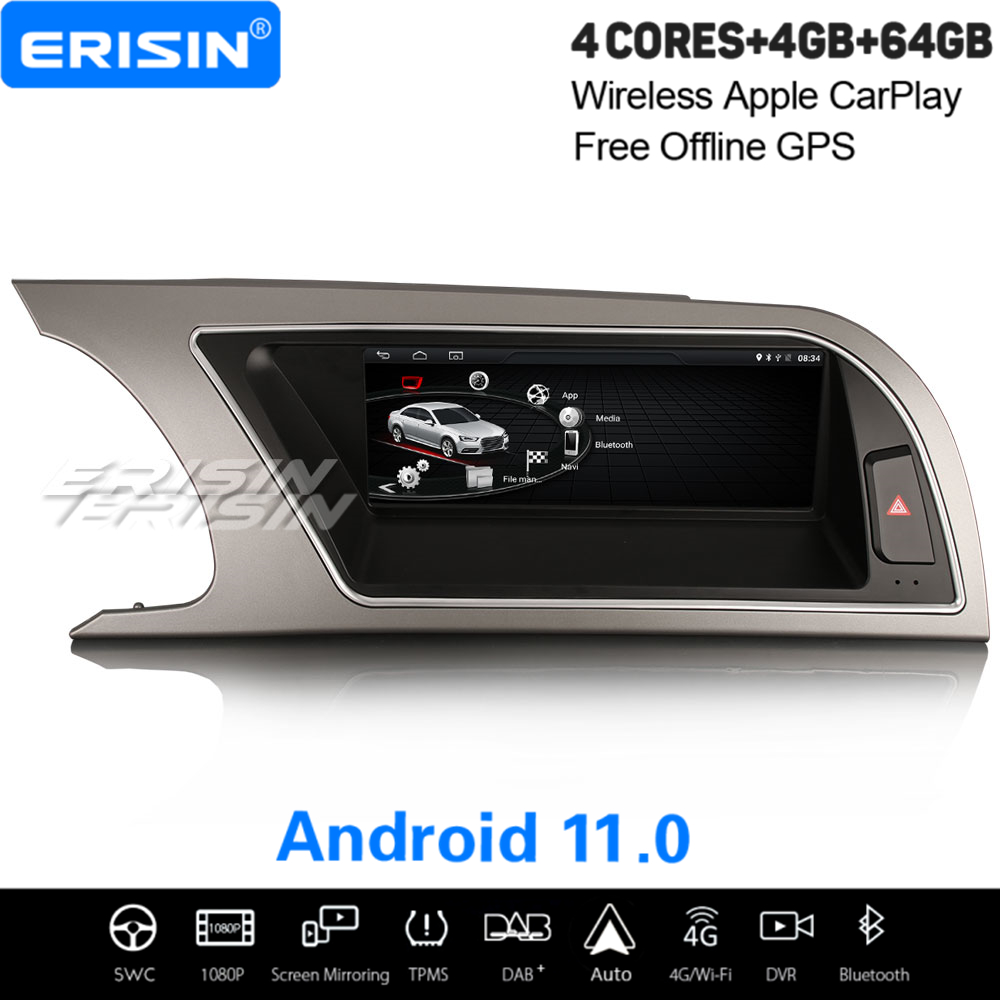AWESAFE Android 11 [4 Go + 64 Go] Autoradio pour Audi A5 avec écran Tactile  de 8,8 Pouces,Carplay sans Fil/Android Auto/Bluetooth/WIFI/4G Prend en